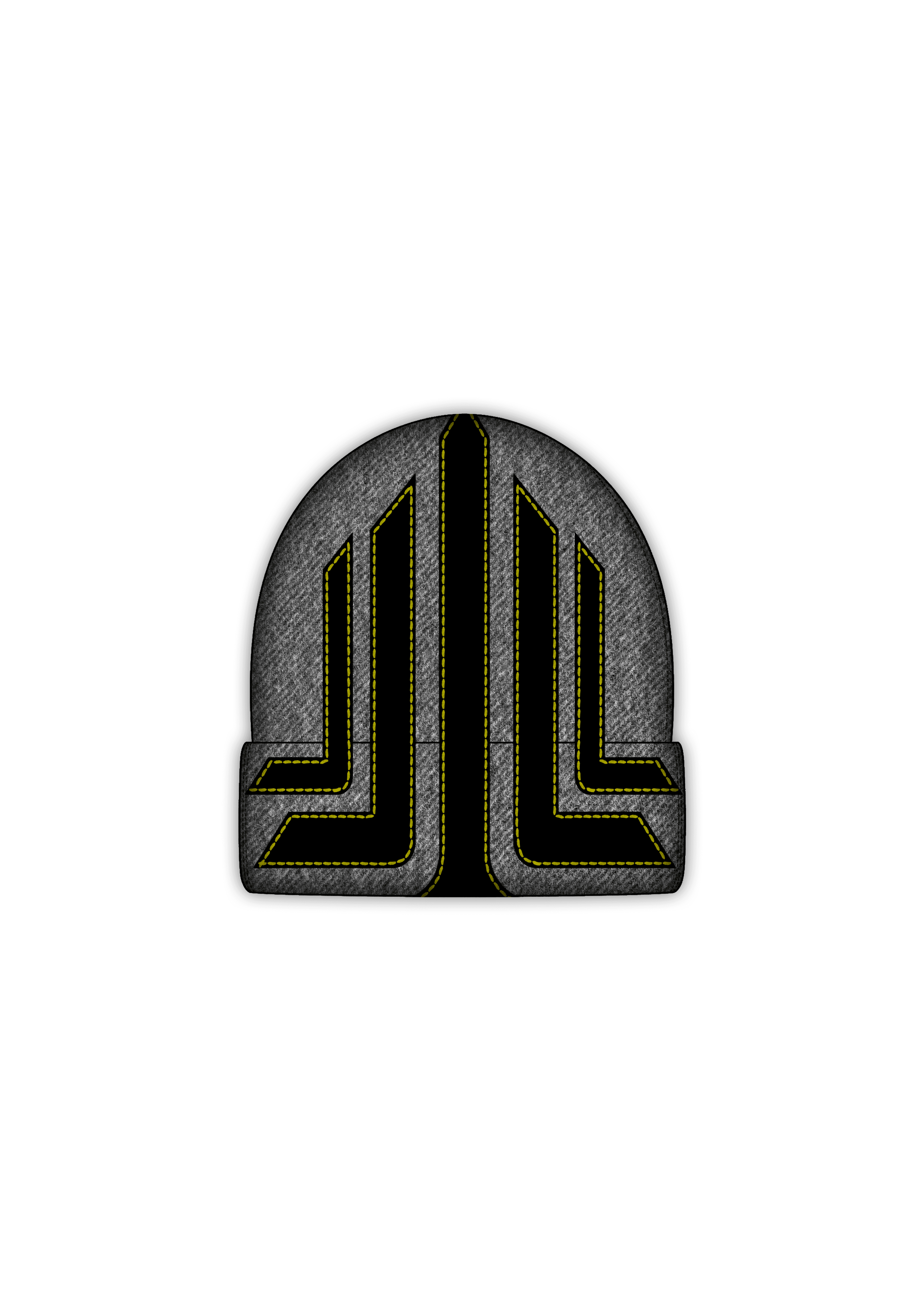 Beanie in Gray,black