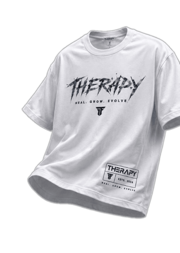 The Session Tee in White, front view